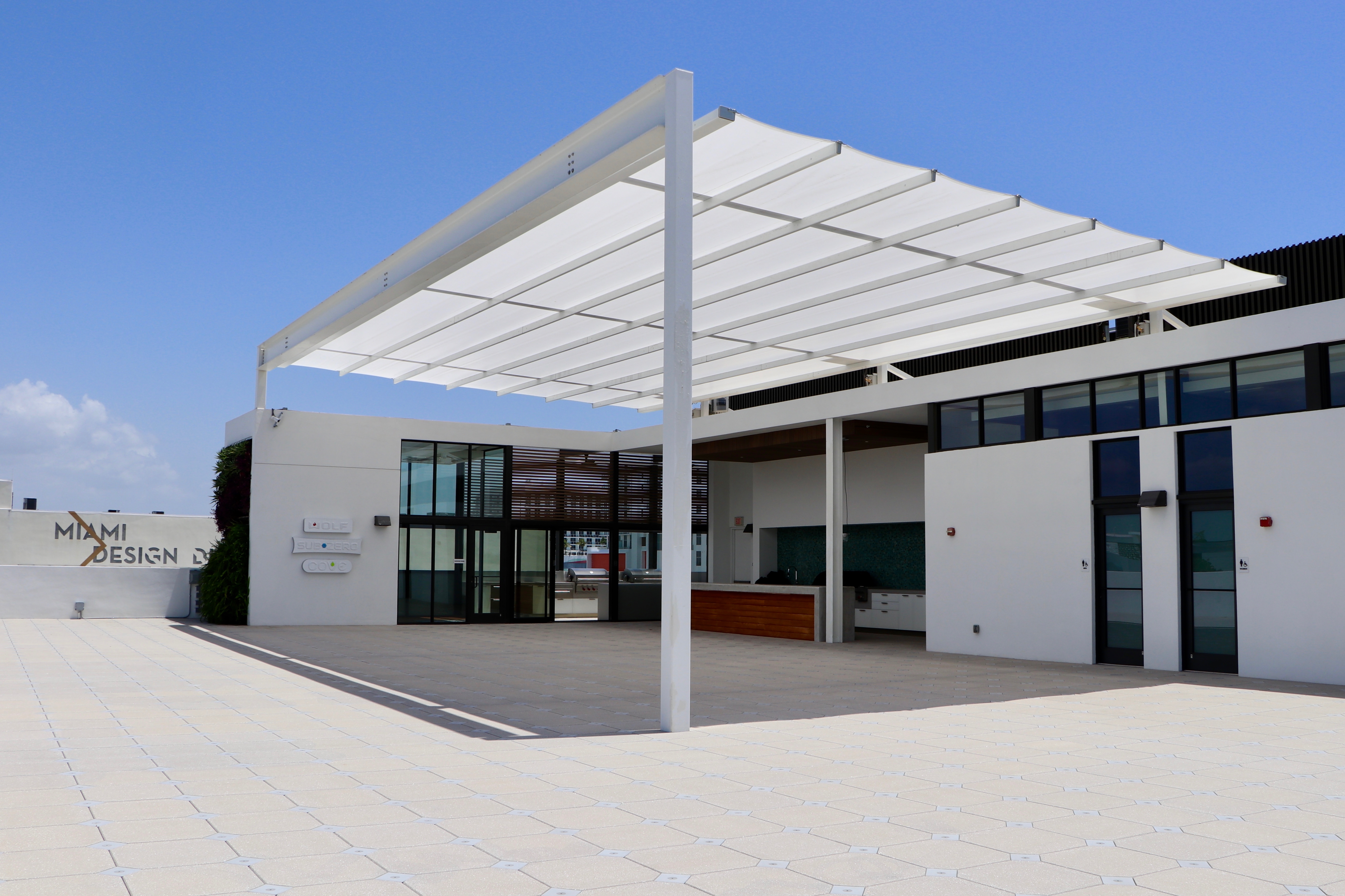 Retractable Roof at Marlins Ballpark  En-Fold® Retractable Awning by  Uni-Systems